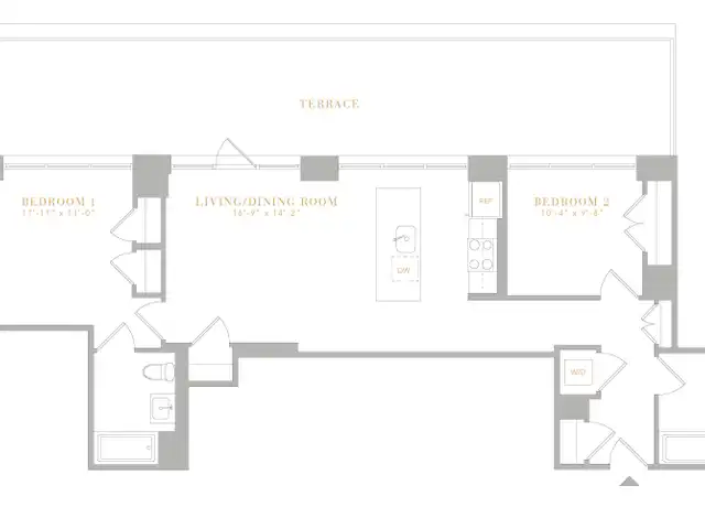 Property at 7 W 21st St Unit 1806, New York, NY, 10010, 2 beds, 2 baths, [object Object]