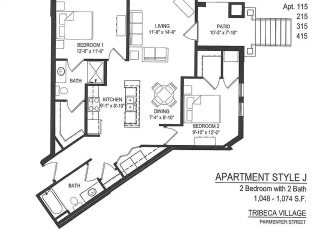 Property at Tribeca Village - 3700 Parmenter St, Middleton, WI, 53562, 1 bed, 1 bath, [object Object]