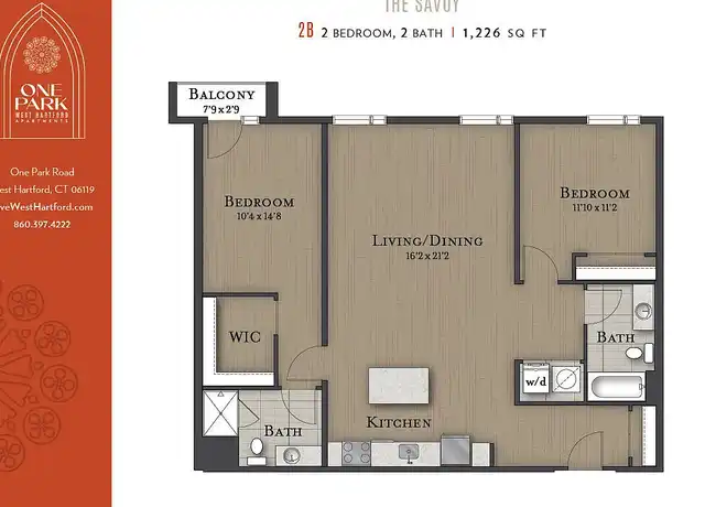 Property at One Park - 1 Park Rd, West Hartford, CT, 06119, 2 beds, 2 baths, [object Object]