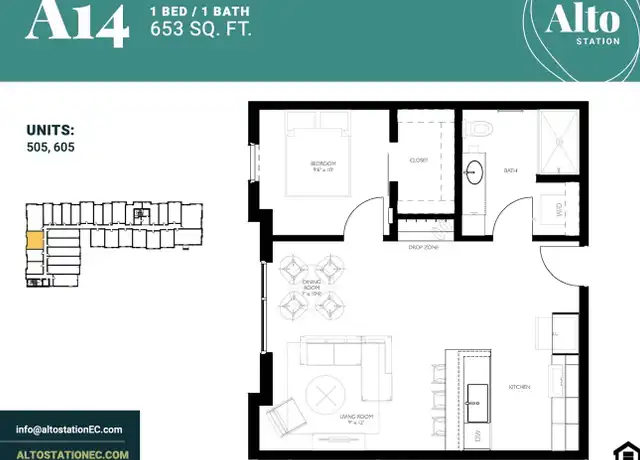 Property at 325 Main St Unit 605, Eau Claire, WI, 54701, 1 bed, 1 bath, [object Object]
