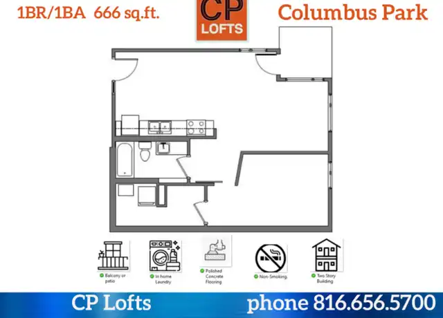 Property at 770 E 5th St Unit 3-204, Kansas City, MO, 64106, 1 bed, 1 bath, [object Object]