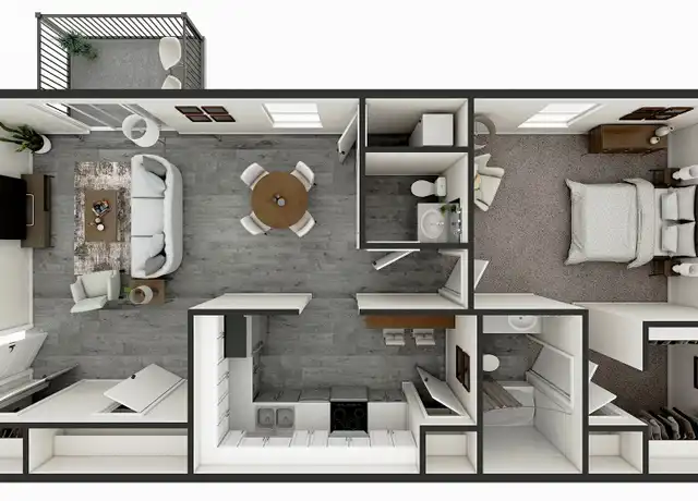 Property at 8002 Harcourt Rd Unit 1902D_C, Indianapolis, IN, 46260, 1 bed, 1.5 baths, [object Object]