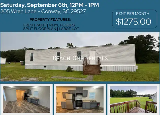 Property at 205 Wren Ln, Conway, SC, 29527, 3 beds, 2 baths, [object Object]