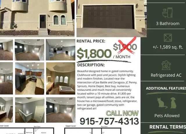 Property at 12261 Gaudi Way, El Paso, TX, 79938, 3 beds, 2.5 baths, [object Object]
