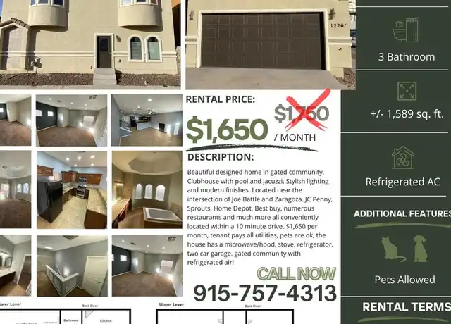 Property at 12261 Gaudi Way, El Paso, TX, 79938, 3 beds, 2.5 baths, [object Object]