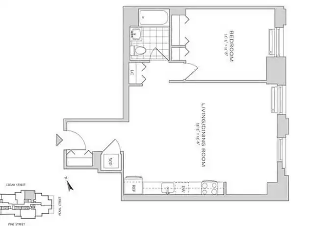 Property at 70 Pine St Unit 2705, New York, NY, 10005, 2 beds, 1 bath, [object Object]