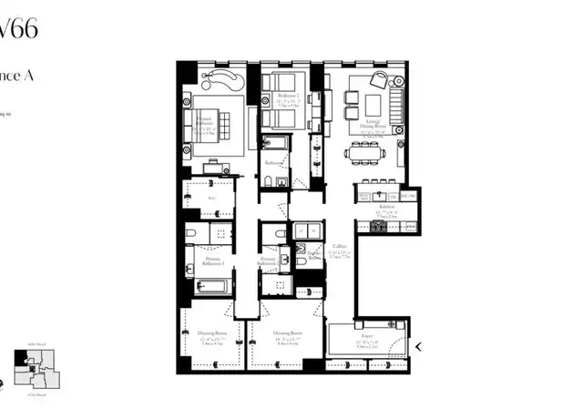 Property at 50 W 66th St Unit 6A, New York, NY, 10023, 3 beds, 3.5 baths, [object Object]