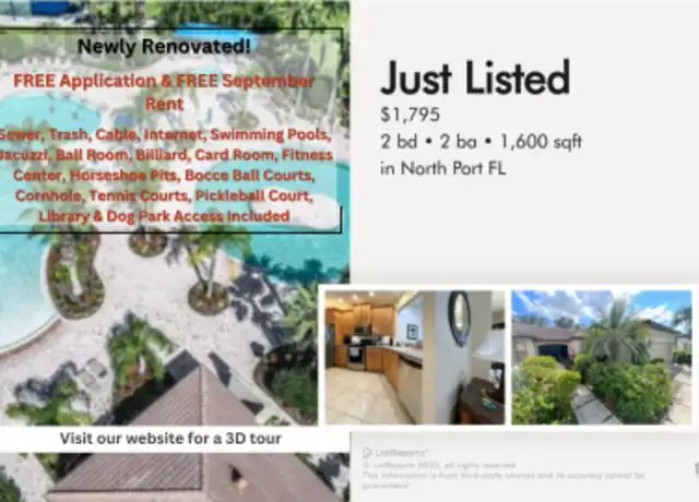 Property at 2486 Oswego Dr, North Port, FL, 34289, 2 beds, 2 baths, [object Object]