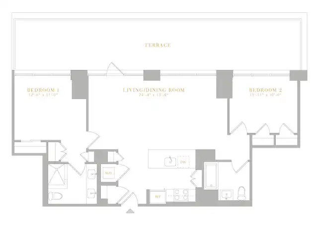 Property at 7 W 21st St Unit 1801, New York, NY, 10010, 2 beds, 2 baths, [object Object]
