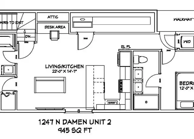 Property at 1247 N Damen Ave Unit 2, Chicago, IL, 60622, 2 beds, 2 baths, [object Object]
