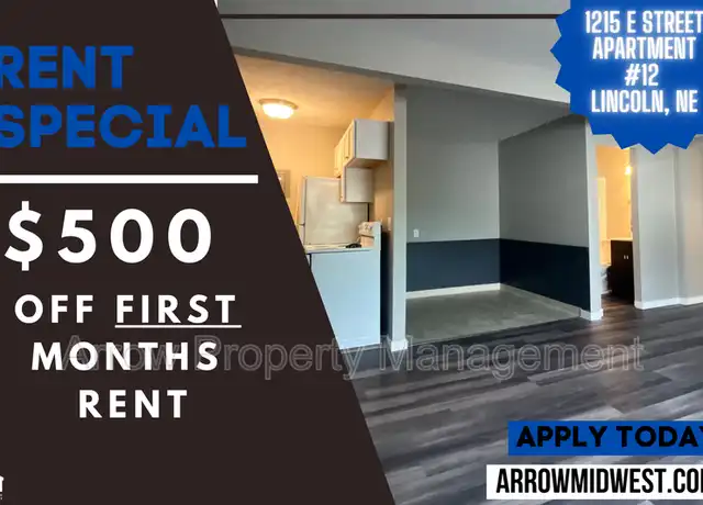 Property at 1215 E St, Lincoln, NE, 68508, 2 beds, 1 bath, [object Object]