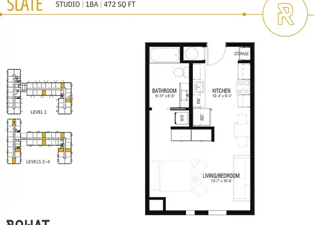 Property at Rowat Lofts Apartments - 601 E Vine St, Des Moines, IA, 50309, 0 beds, 1 bath, [object Object]
