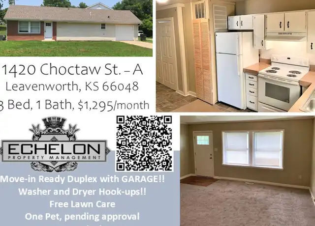 Property at 1420 Choctaw St Unit A, Leavenworth, KS, 66048, 3 beds, 1 bath, [object Object]