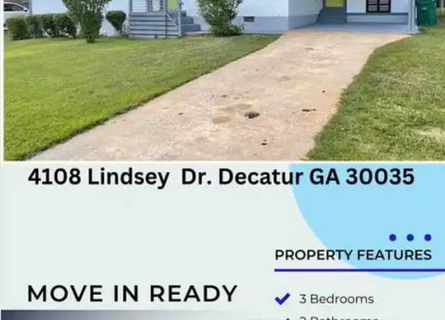 Property at 4108 Lindsey Dr, Decatur, GA, 30035, 3 beds, 2 baths, [object Object]