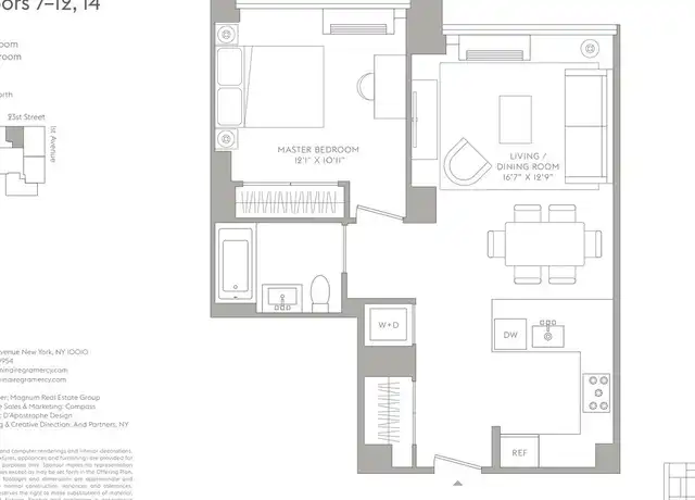 Property at 385 1st Ave Unit 14D, New York, NY, 10010, 1 bed, 1 bath, [object Object]