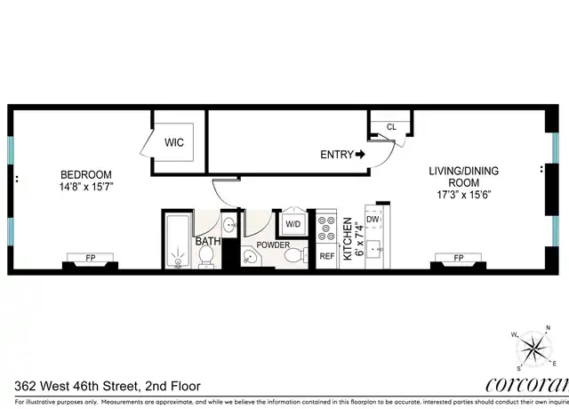 Property at 362 W 46th St Unit 2NDFLOOR, New York, NY, 10036, 1 bed, 1.5 baths, [object Object]