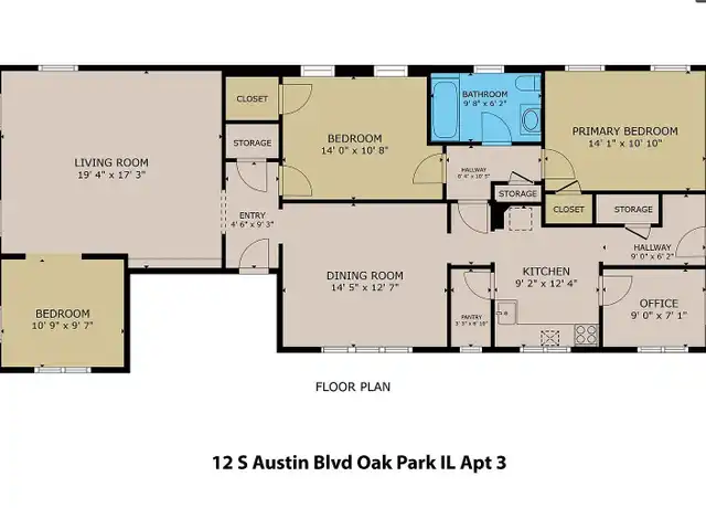Property at 12 S Austin Blvd Unit 3, Oak Park, IL, 60304, 4 beds, 1 bath, [object Object]