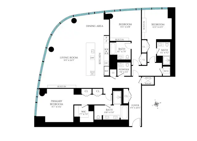 Property at 50 West St Unit 18B, New York, NY, 10006, 3 beds, 3.5 baths, [object Object]