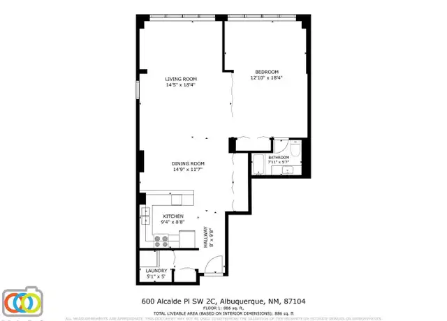 Property at 600 Alcalde Pl SW Unit 2C, Albuquerque, NM, 87104, 1 bed, 1 bath, [object Object]