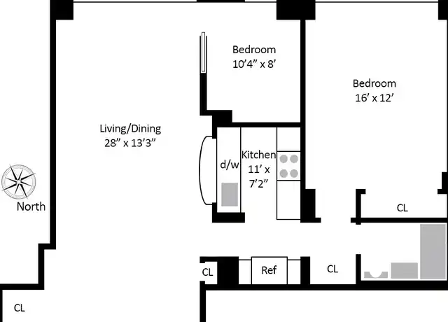 Property at 155 E 38th St Unit 11K, New York, NY, 10016, 2 beds, 1 bath, [object Object]