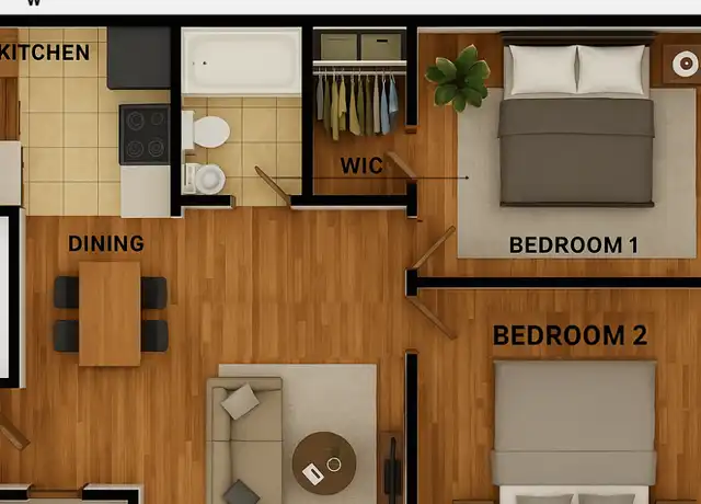 Property at 155 E 34th St Unit 15N, New York, NY, 10016, 2 beds, 1 bath, [object Object]