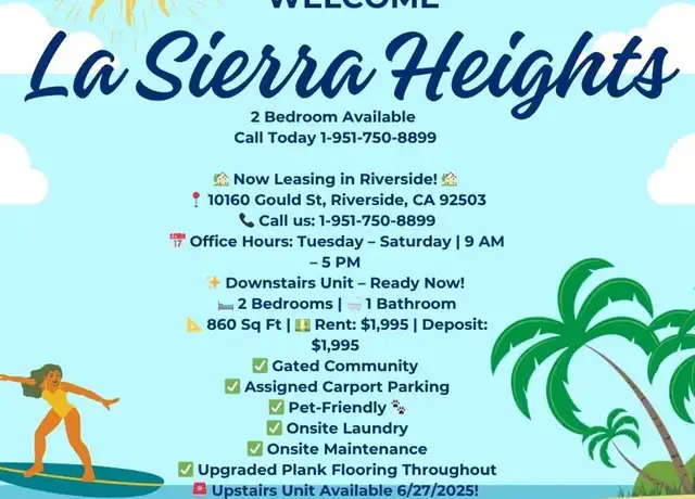 Property at 10160 Gould St Unit 10180B, Riverside, CA, 92503, 2 beds, 1 bath, [object Object]