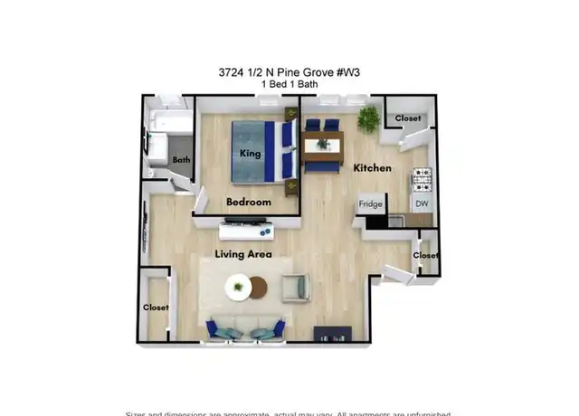 Property at 3724 N Pine Grove Ave Unit CL-W3, Chicago, IL, 60613, 1 bed, 1 bath, [object Object]