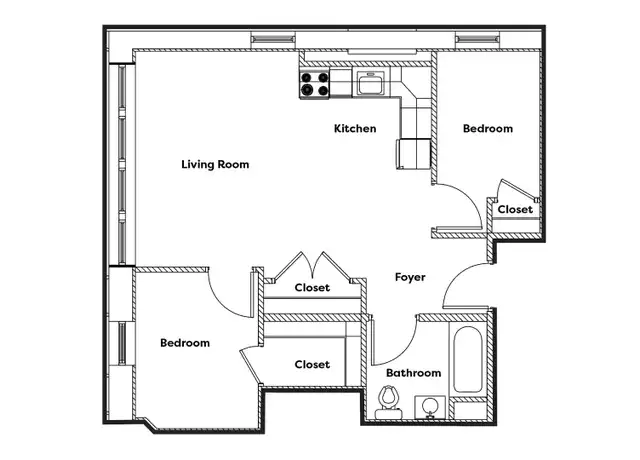 Property at 23 N Broadway Unit 2F, Yonkers, NY, 10701, 1 bed, 1 bath, [object Object]