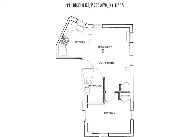 Property at 33 Lincoln Rd Ph 9H, Brooklyn, NY, 11225, 1 bed, 1 bath, [object Object]