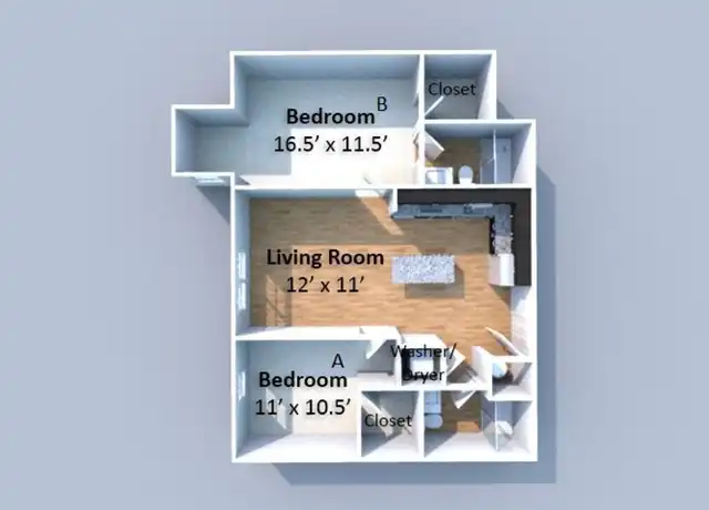Property at 200 S 4th St Unit 415 2Bed/2Bath, Lafayette, IN, 47901, 2 beds, 2 baths, [object Object]