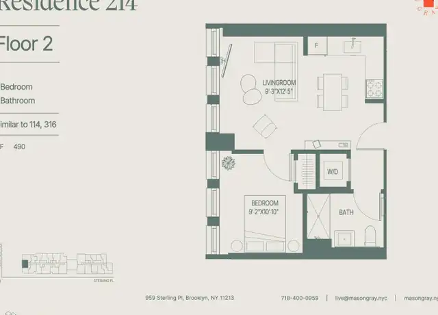 Property at 955 Sterling Pl Unit 114, Brooklyn, NY, 11213, 1 bed, 1 bath, [object Object]