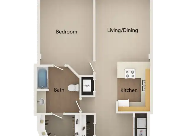 Property at 1601 Walnut St Unit 512, Kansas City, MO, 64108, 1 bed, 1 bath, [object Object]