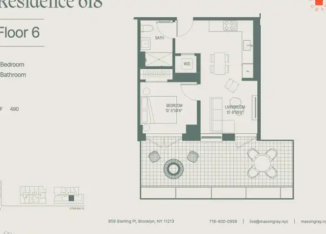 Property at 955 Sterling Pl Unit 618, Brooklyn, NY, 11213, 1 bed, 1 bath, [object Object]