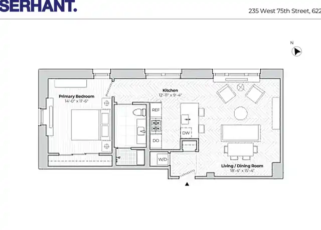 Property at 235 W 75th St #622, New York, NY, 10023, 1 bed, 1 bath, [object Object]