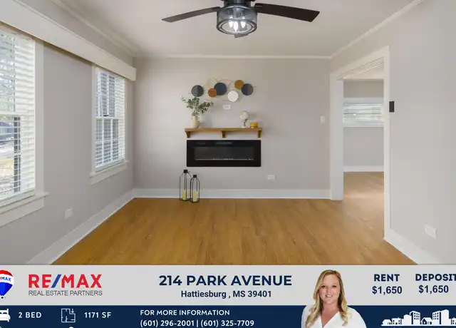 Property at 214 Park Ave, Hattiesburg, MS, 39401, 2 beds, 1 bath, [object Object]
