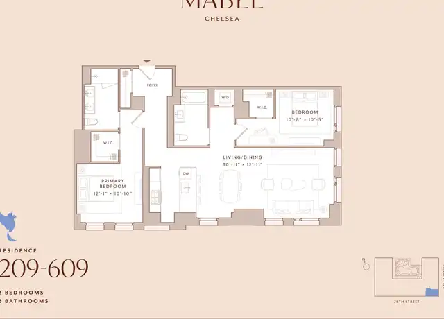 Property at 335 8th Ave Unit 209, New York, NY, 10001, 2 beds, 2 baths, [object Object]
