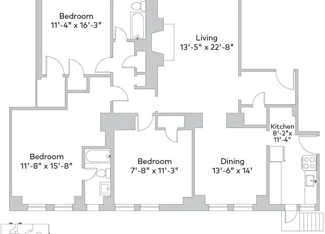 Property at Cloisters - 5801 S Dorchester Ave, Chicago, IL, 60637, 1-3 bed, 1-2 bath, [object Object]