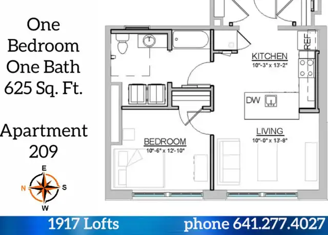 Property at 308 E Corning St Unit 209, Red Oak, IA, 51566, 1 bed, 1 bath, [object Object]