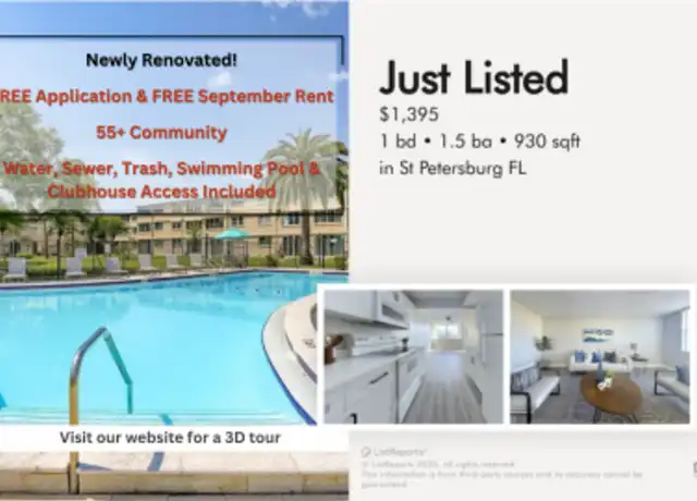 Property at 5095 Bay St NE, St. Petersburg, FL, 33703, 1 bed, 1.5 baths, [object Object]