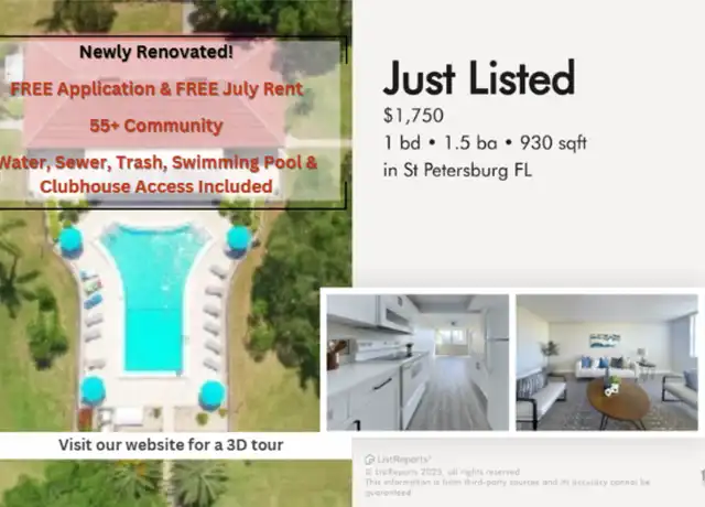 Property at 5095 Bay St NE, St. Petersburg, FL, 33703, 1 bed, 1.5 baths, [object Object]