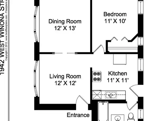 Property at 1942 W Winona St Unit 1, Chicago, IL, 60640, 1 bed, 1 bath, [object Object]