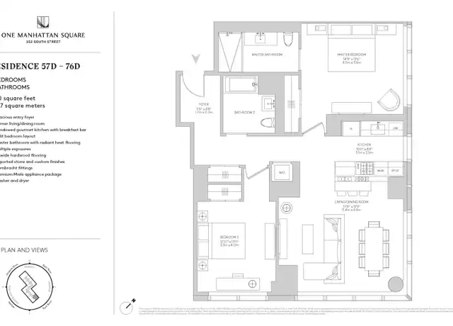 Property at 252 South St Unit 59D, New York, NY, 10002, 2 beds, 2 baths, [object Object]