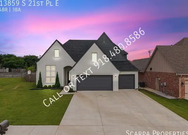 Property at 13859 S 21st Pl E, Jenks, OK, 74037, 4 beds, 3 baths, [object Object]