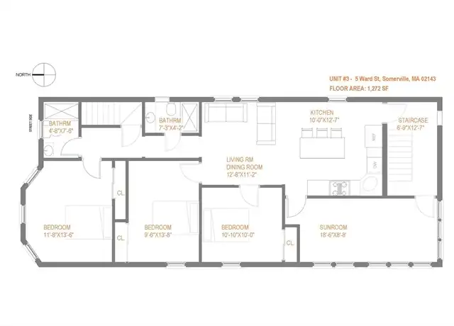 Property at 5 Ward St Unit 3, Somerville, MA, 02143, 4 beds, 2 baths, [object Object]