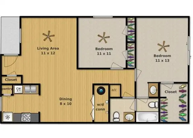 Property at 3506 Curtis St Unit B, Bryan, TX, 77802, 2 beds, 1.5 baths, [object Object]