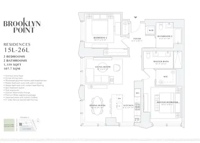 Property at 1 City Pt Unit 25L, Brooklyn, NY, 11201, 2 beds, 2 baths, [object Object]