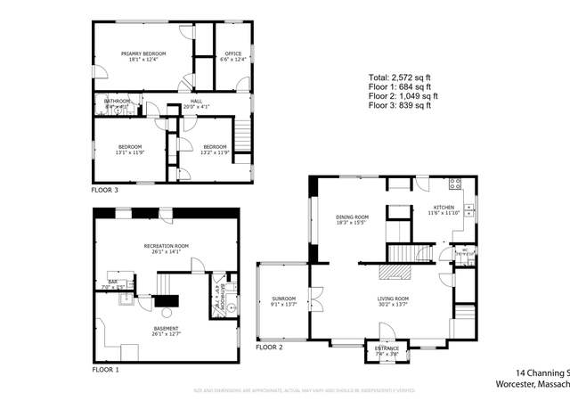 Photo of 14 Channing St, Worcester, MA 01605