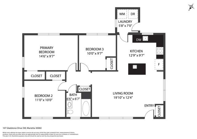 Photo of 107 Gladstone Dr SW, Marietta, GA 30060