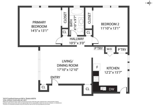 Photo of 7610 Crawford Ave Unit 301A, Skokie, IL 60076