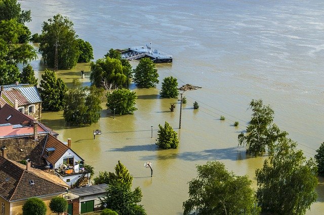 flooded neighborhood